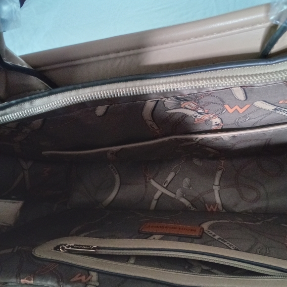 Montana West NWT Tan Faux Leather Quilted Tote Satchel Crossbody Bag $59.99 New - Picture 9 of 11